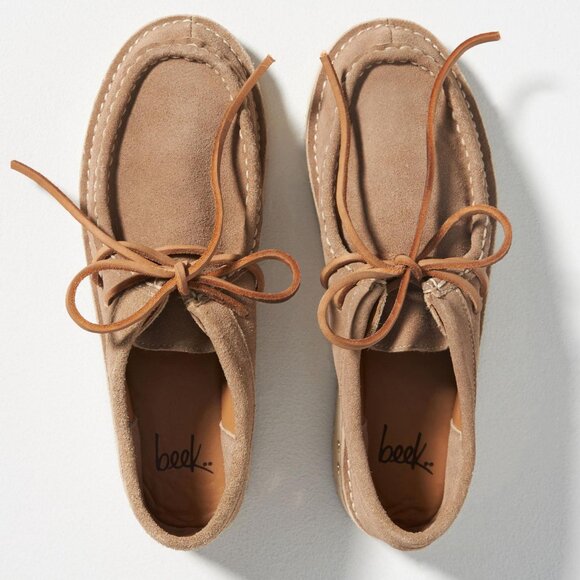 NEW Beeks Towhee Leather Booties Stone for women 1065mn - Picture 4 of 12